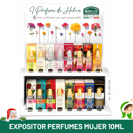 EXPOSITOR 16 PERFUMES HELAN MUJER 10ML