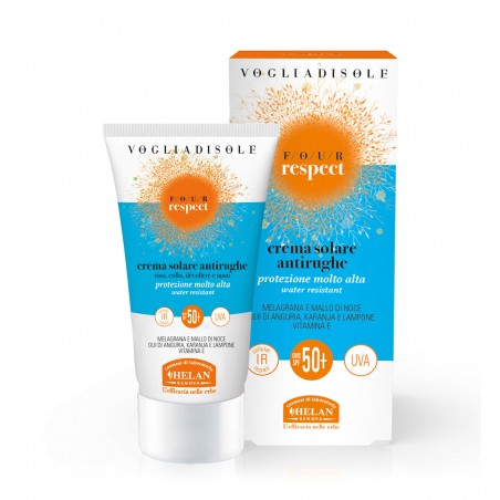 VOGLIADISOLE RESPECT Crema solar antiarrugas Muy Alta Protección SPF50+ 50mL