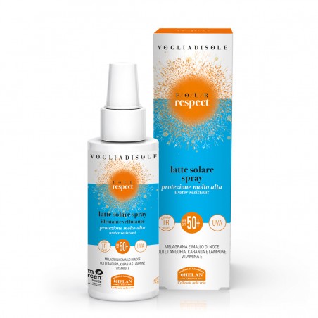 VOGLIADISOLE RESPECT Spray Bronceador efecto claro SPF50+ 150mL